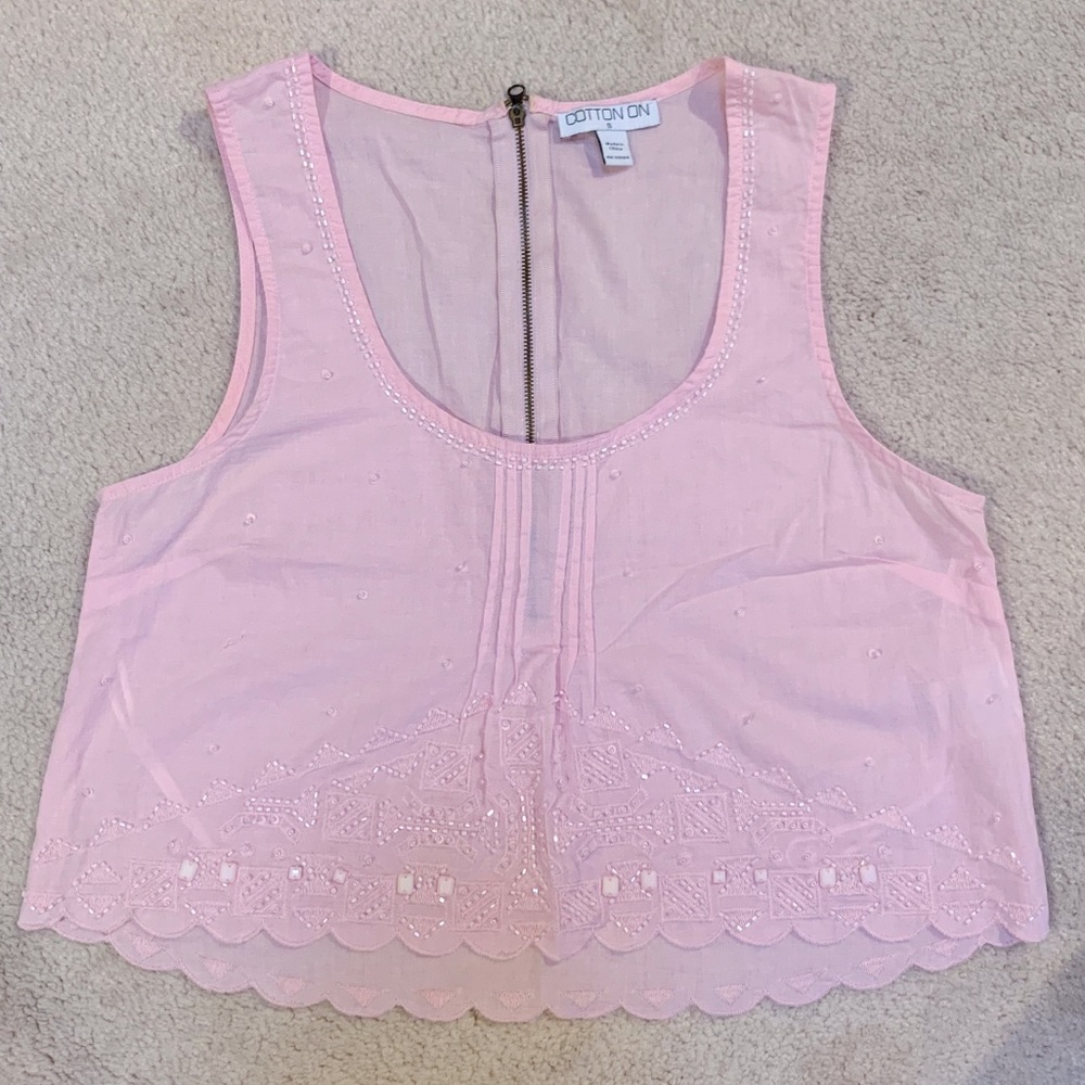 BOGO🎉 Cotton On Beaded Crop Top